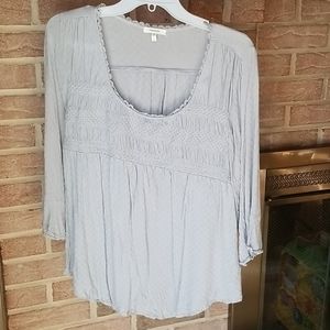 Gray maurices peasant top